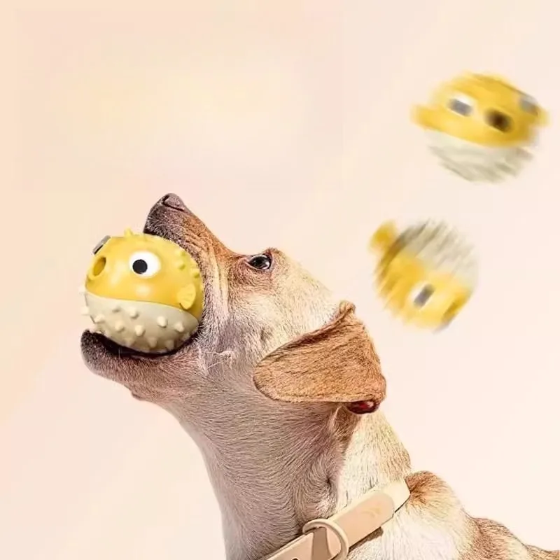 Bouncing Fish Dog Toy Leak Ball Relieve Boredom Dog Biting Resistance Grinding Teeth Dog Toy Pet 1005010537748150