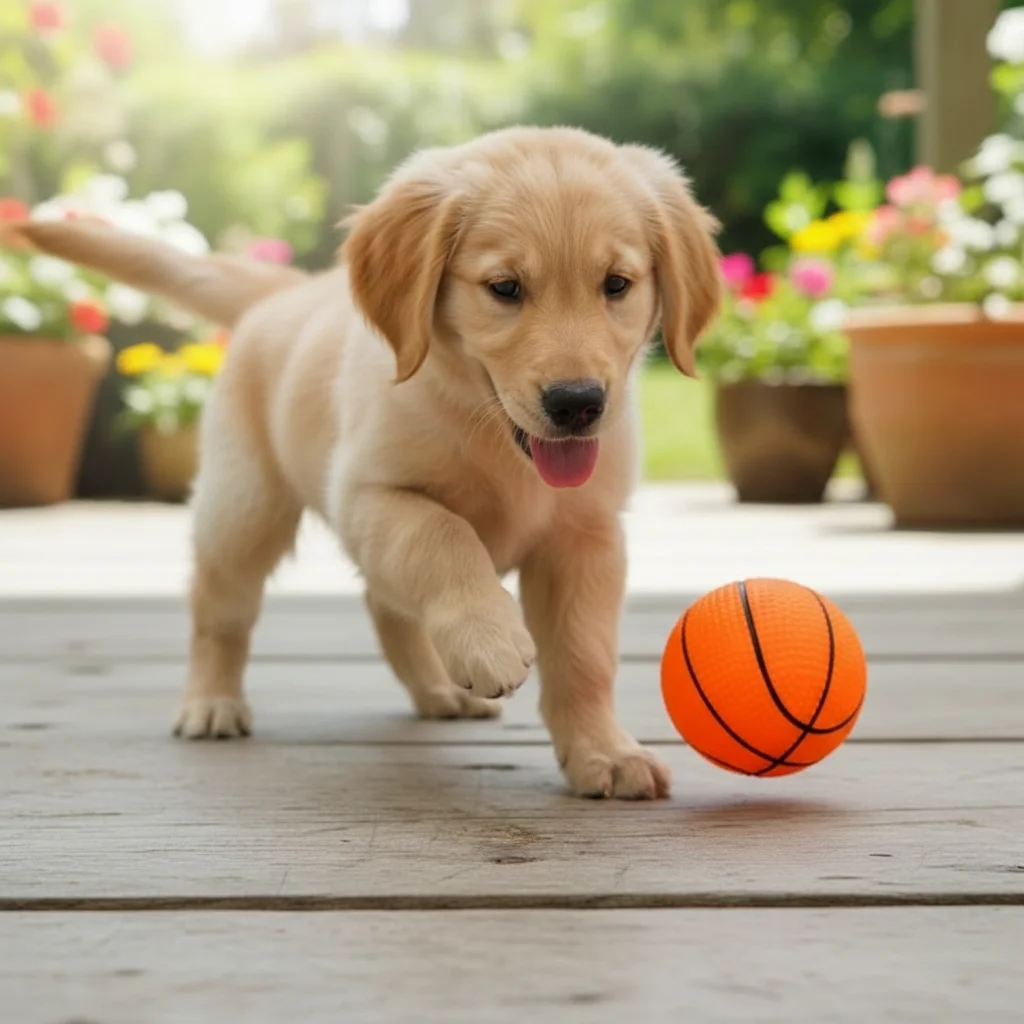 Squeaky Basketball Shaped Dog Toy Ball Durable Bite-Resistant Teeth Grinding Interactive Pet Toy 1005010545989791