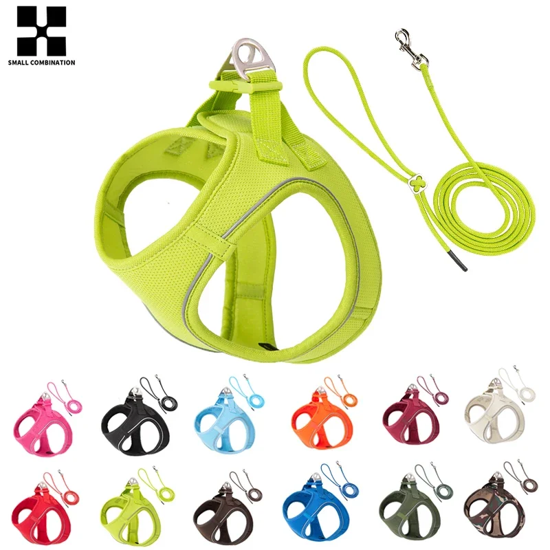 Dog Harness Leash Set for Small Medium Dog Adjustable Reflective Puppy Cat Harness Pet Vest 1005010546224947