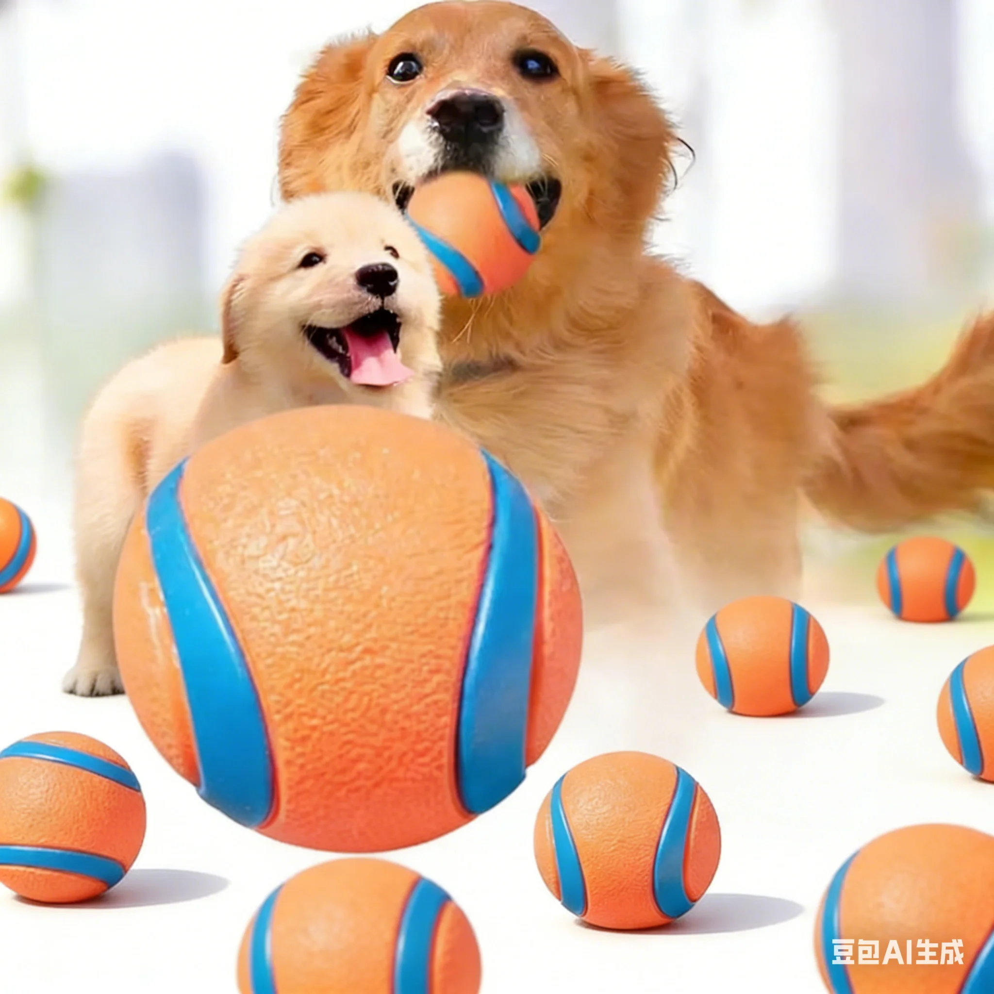 NEW Dog Toy Ball Fetch Tough Pet Puppy Chew Solid Elastic Jumping Accessories for Large Medium 1005010546552034