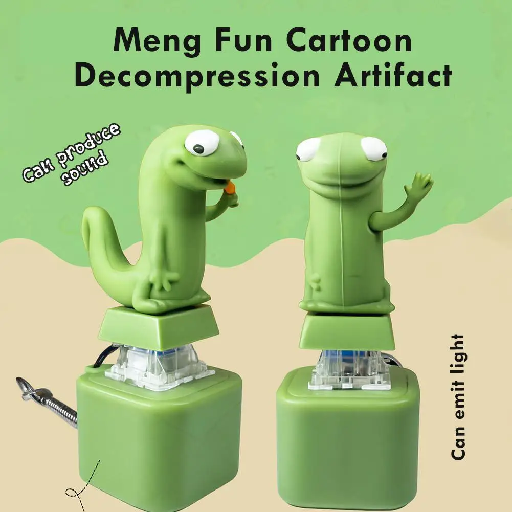 Fidget Clicker Clicking Button Sound Keychain Funny Lizard Button Sound Keychain Portable Stress 1005010551101844