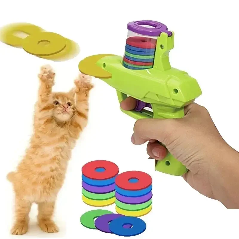 Cat Dog Toy with Colorful Flying Discs Set 1005010558626076