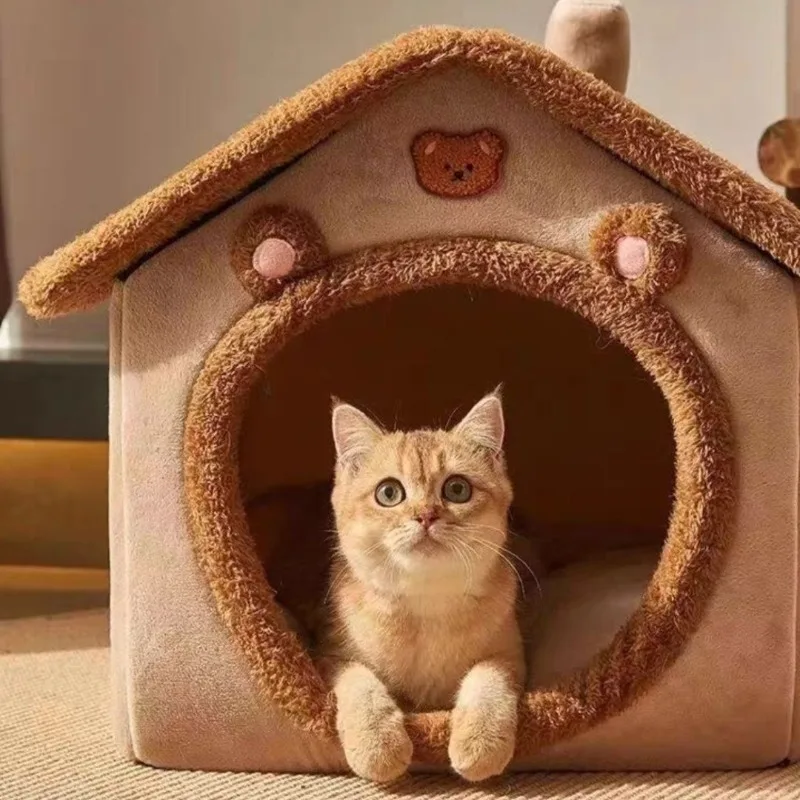 Cat Kennel Kennel Four Seasons Universal Bie Ye House Nest Closed Detachable Washable Kennel Winter 1005010564533973