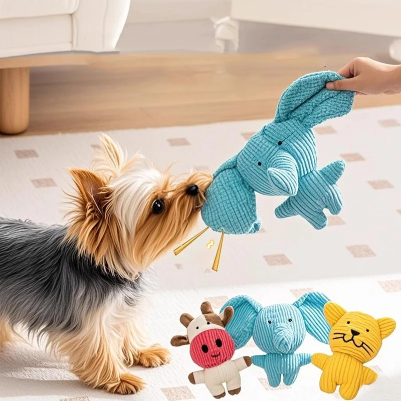 Plush Dog Toys Suitable for Small and Medium-Sized Pets Fun Interactive Squeaking Toys Elephant 1005010565259465