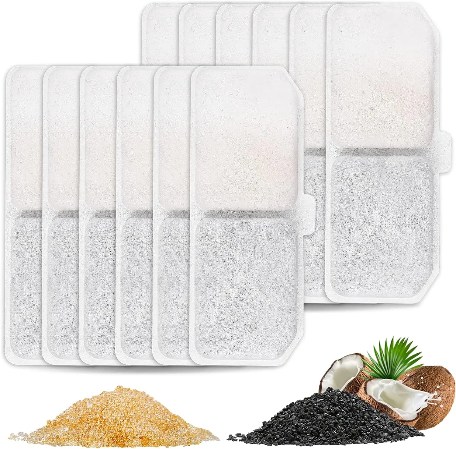 Cat Water Fountain Filter Multiple Filtration Pet Water Fountain Replacement Filter 4 Packs of 1005010565679506