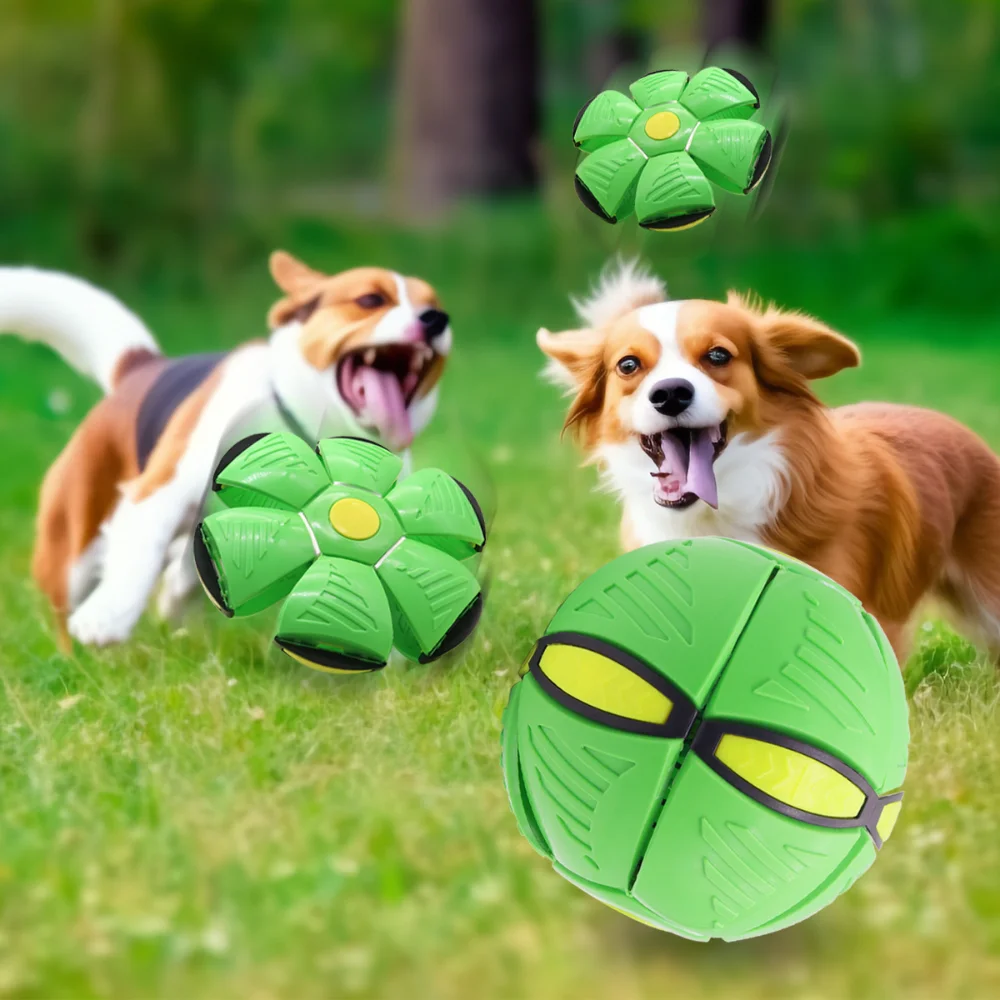 Transform UFO Ball Dog Toy: Chew-Resistant & Stompable Flying Saucer, Bouncing 1005010566470928