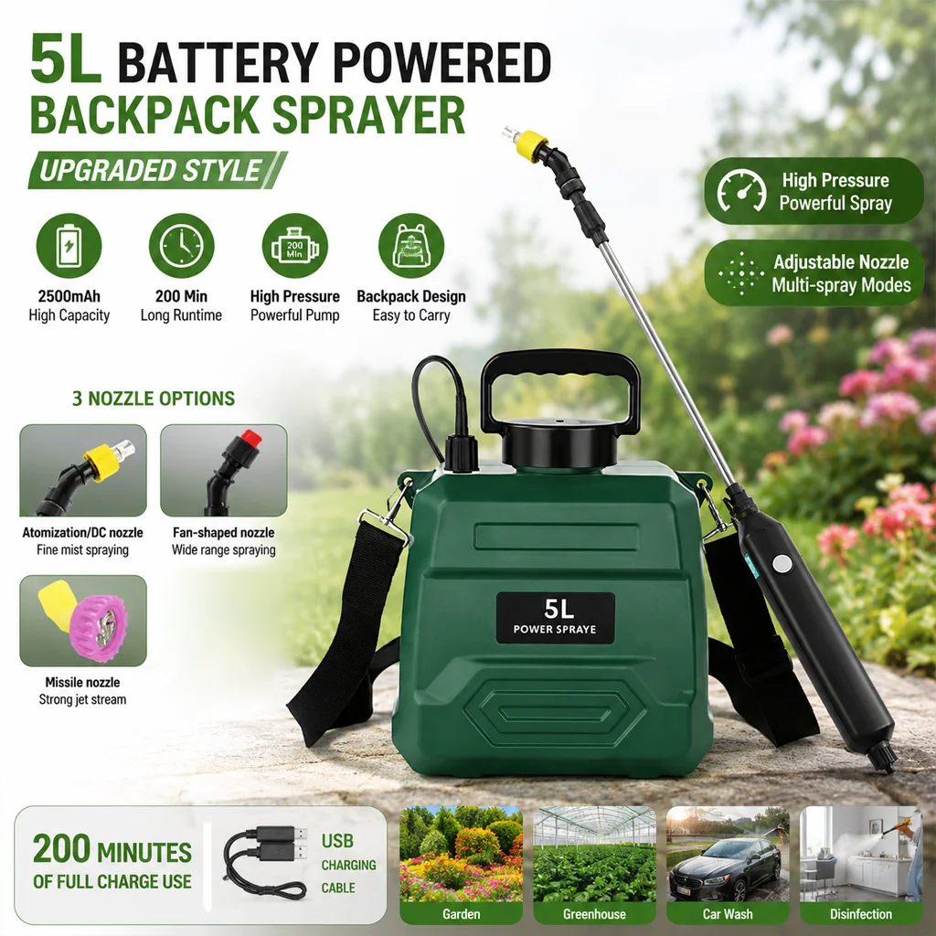 Garden Electric small pesticide spray can automatically recover high-pressure pesticide sprayer for 1005010571584463