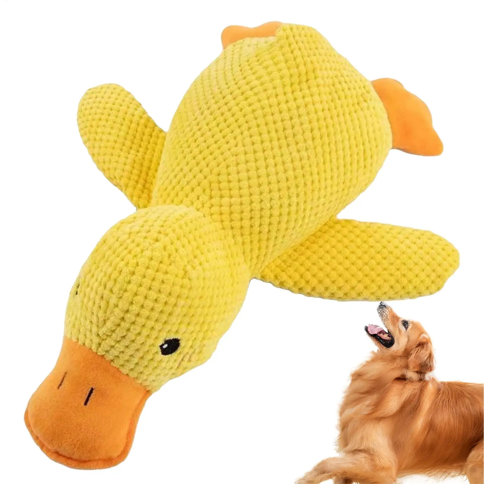 Yellow Duck Dog Toy Interactive Squeaky Soft Comfort Pet Accessory Interactive Dog Toys for Travel 1005010572258764