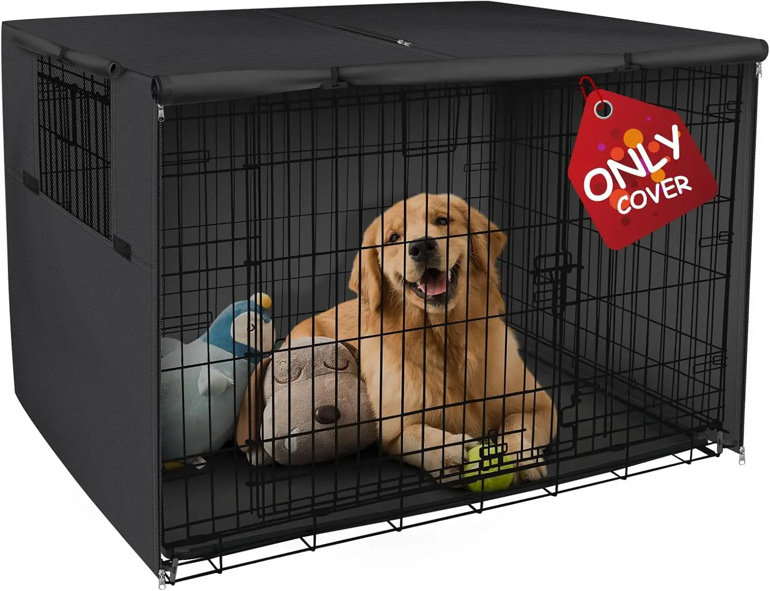 Explore Land Dog Crate Cover Heavy Duty Polyester Pet Kennel Sunshade Universal Fit for 42 Inches 1005010573287496
