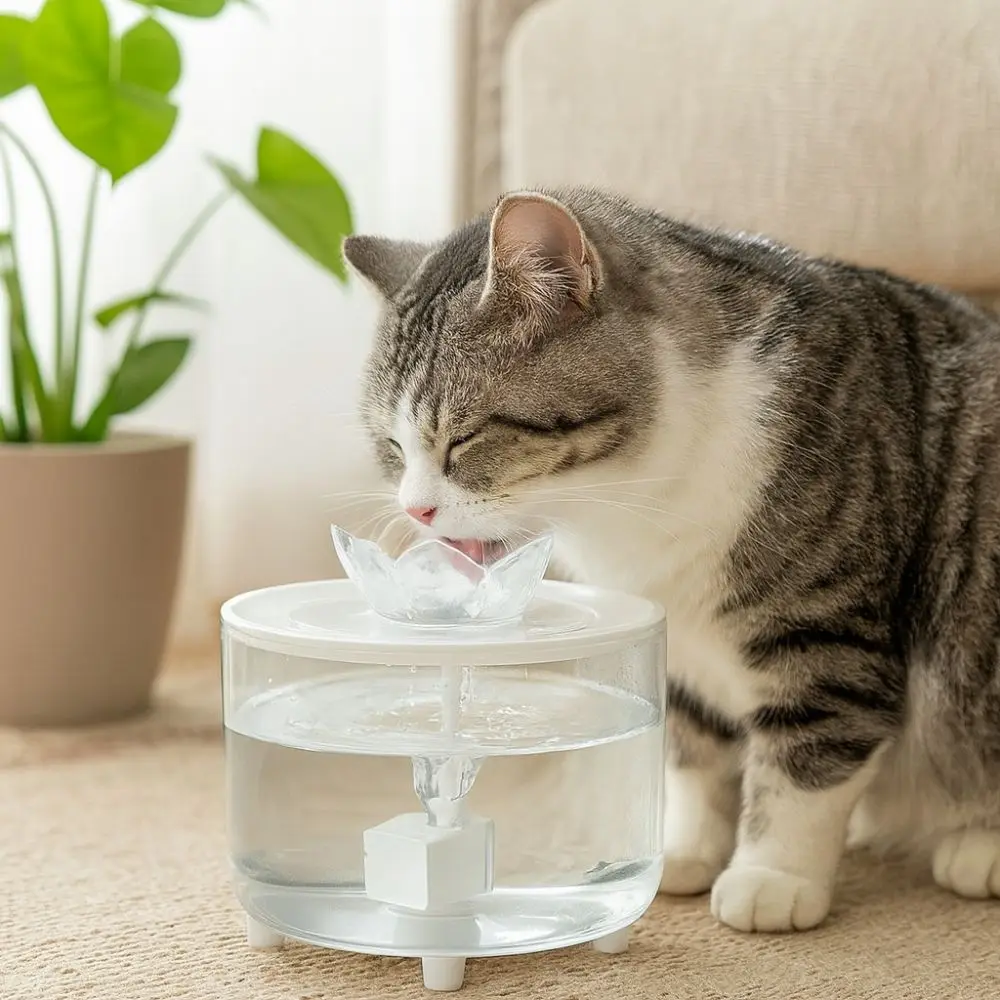 Automatic Cat Water Fountain Electric Low-Noise Water Dispenser USB Powered Detachable Dog Drinking 1005010574821090