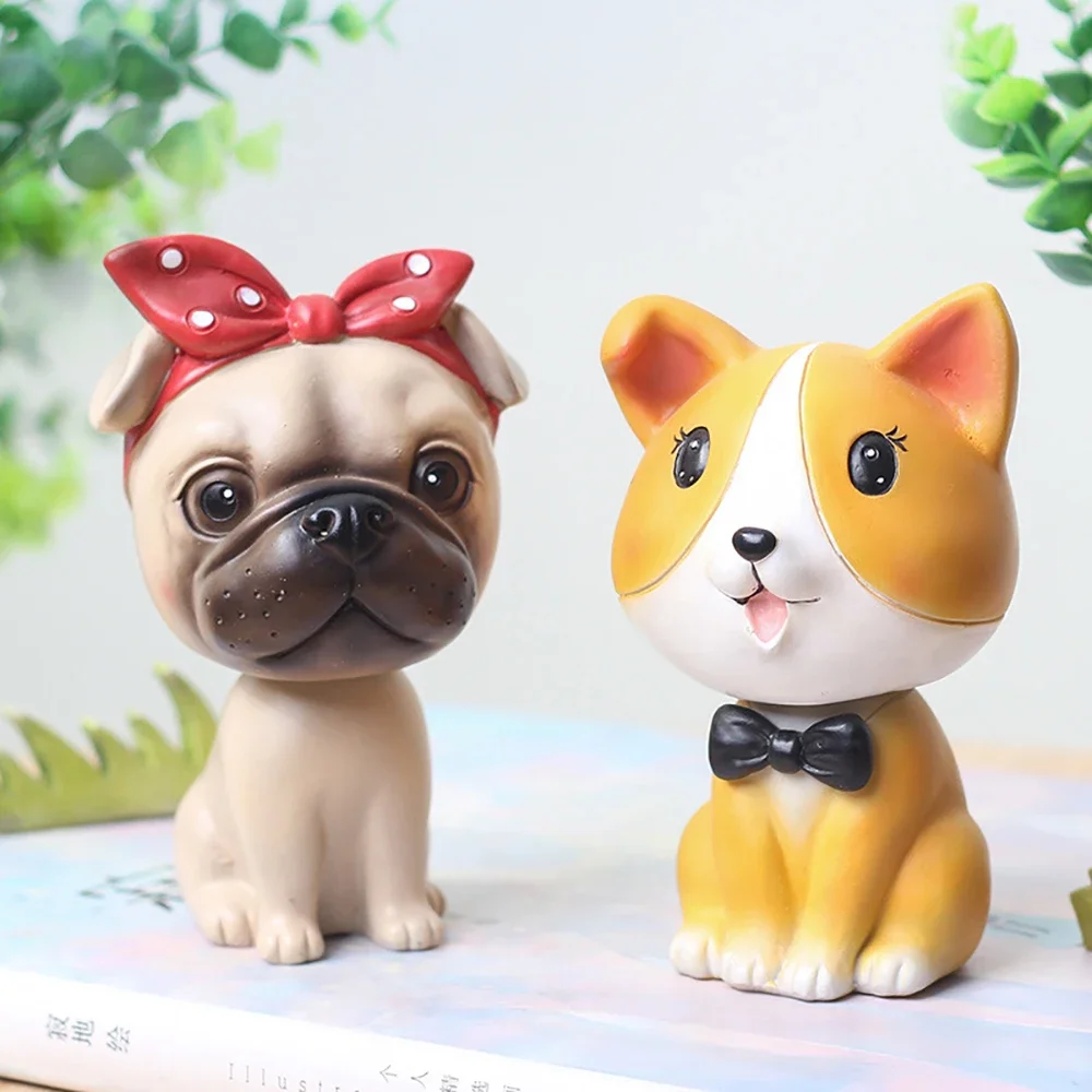 Car Ornaments Cute Shaking Head Dog Doll Nodding Dog Toys Lovely Bobblehead Puppy Figurine 1005010576721442
