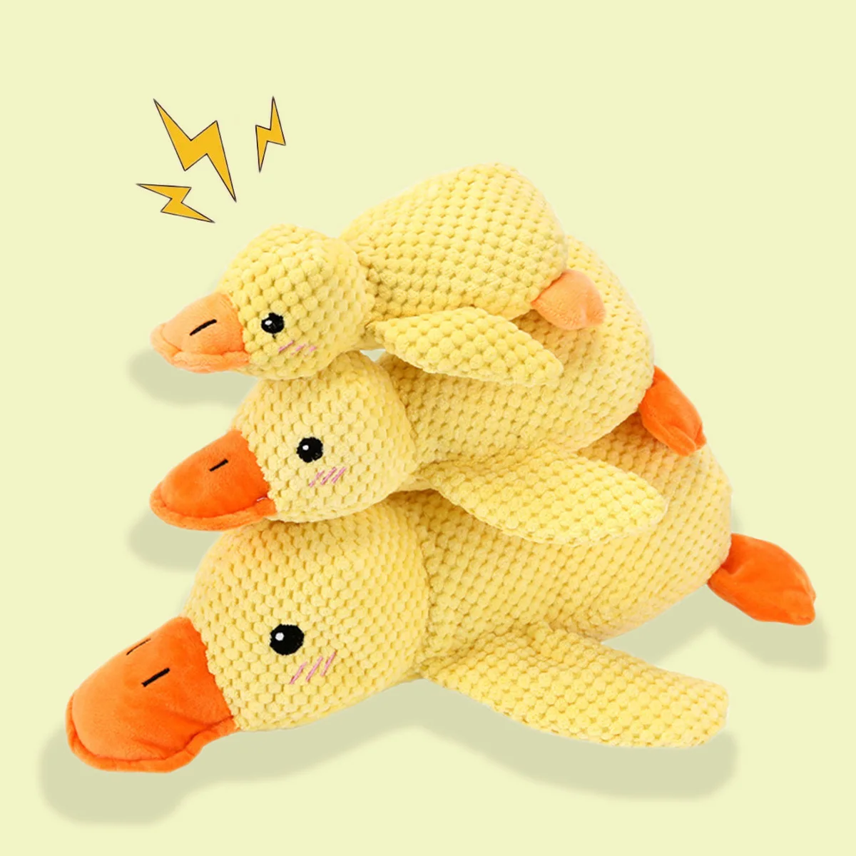 Squeaky Pet Plush Toy Soft Companion Sleeping Duck Toys Durable Chew Resistant Plush for Play 1005010577794363