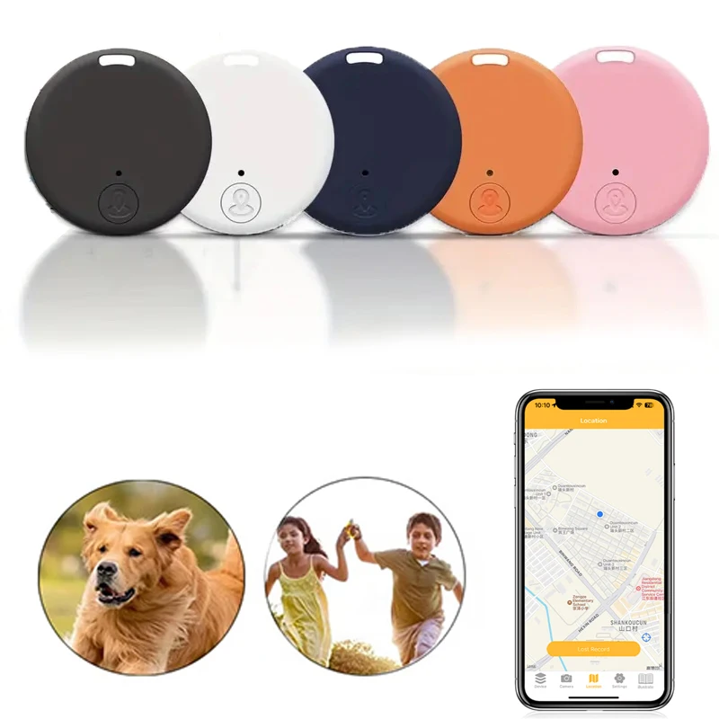 Mini GPS Bluetooth 5.0 Tracker Anti-Lost Device Round Anti-Lost Device Pet Dog Cat Kids Bag Wallet 1005010580060345