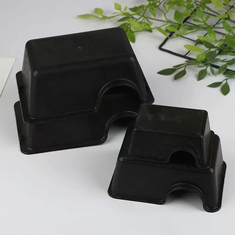 Reptile Hide Box Small Animal Hideaway Reptile Enclosure Black Ventilation Hiding Cave For Gecko 1005010580264480