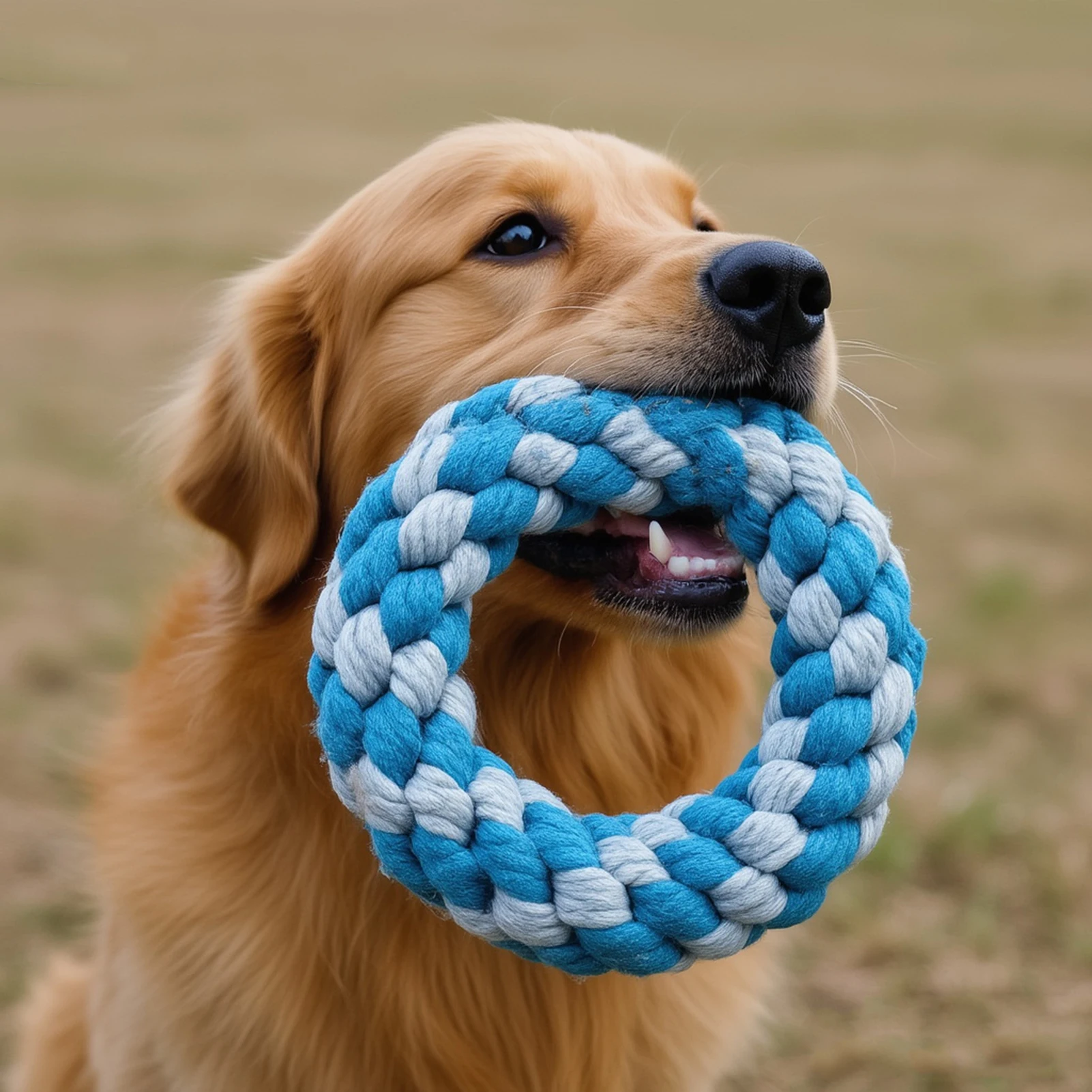 Dog Cotton Rope Toy Chew Teeth Cleaning Interactive Knot Ball for Small Medium Puppy Golden 1005010581152872
