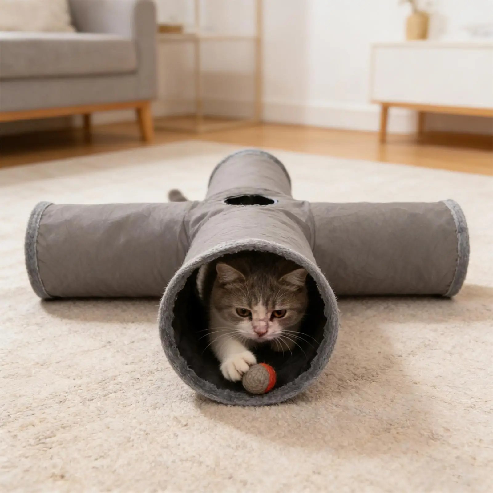 Tunnels For Indoor Cats Maze Puzzle Interactive Foldable Flexible Cat Play Tunnel For Kitten Pet 1005010581847287