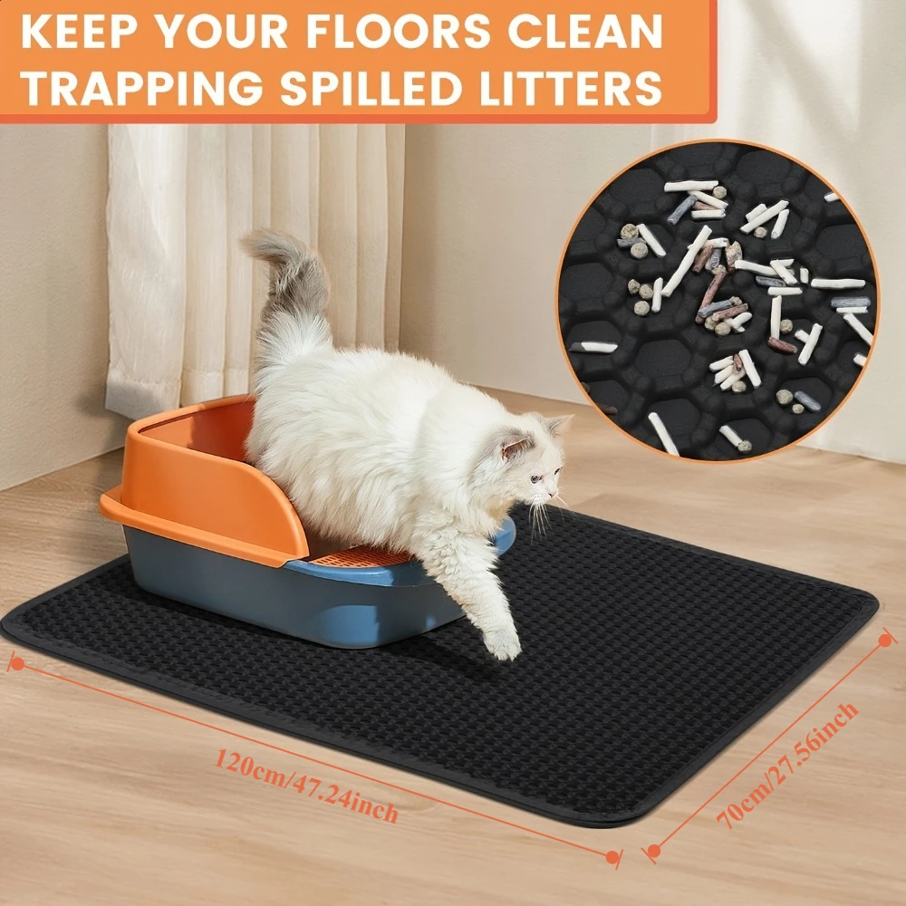 70x120cm Large Cat Litter Mat Large Size Waterproof Pet Toilet Trapping Mat Non Slip 1005010585212626