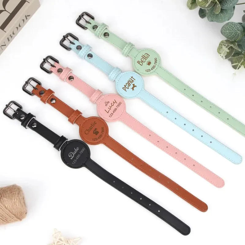Personalized Leather Anti-Lost Dog Collar, Leather Dog Collar 1005010585425504