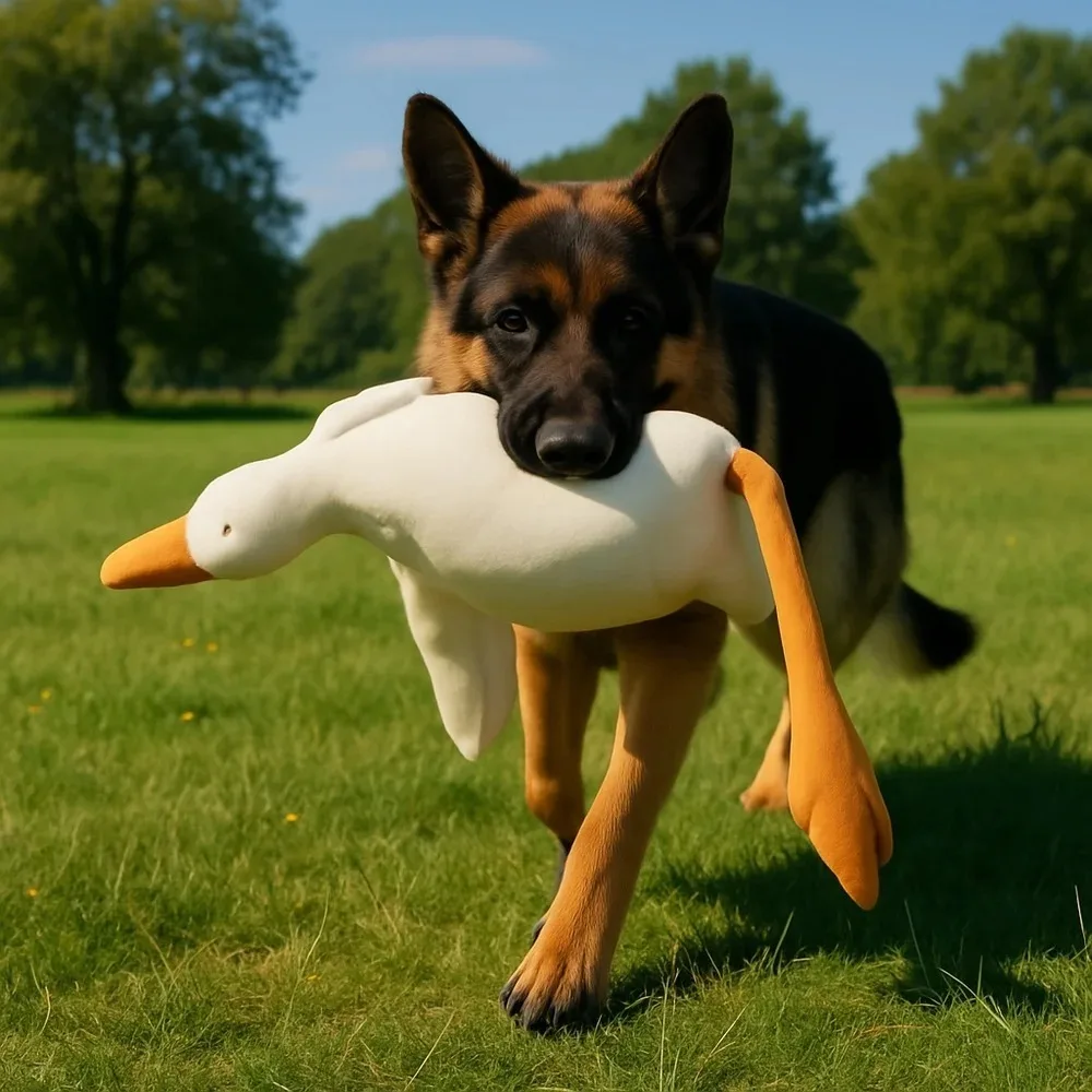 Large Plush Realistic White Goose Duck Dog Toy, Soft Durable for Chew & Play 1005010585783474