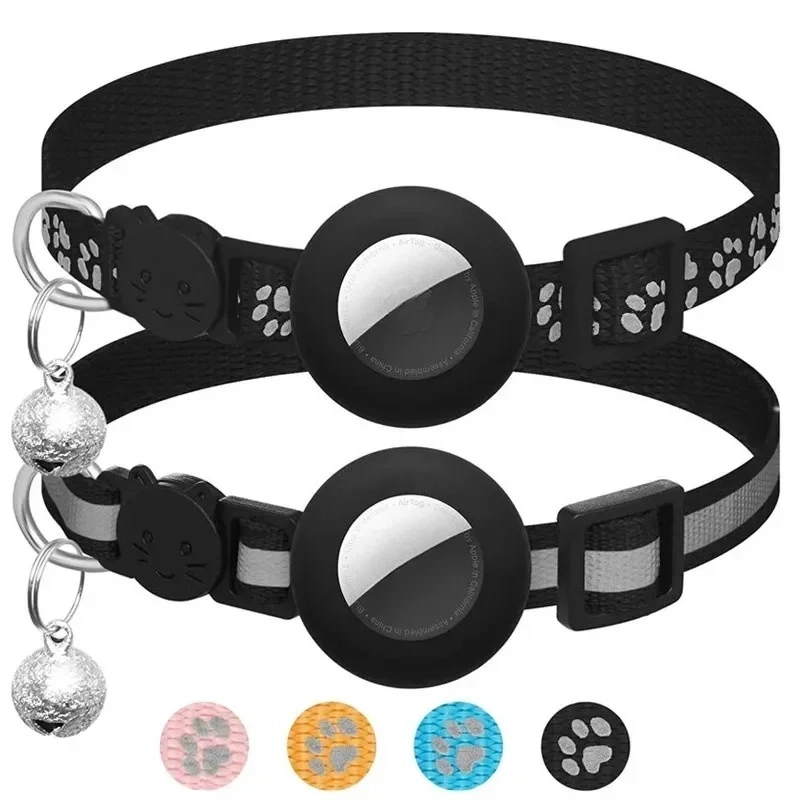Cat Positioning Collar. Detachable Air Tag Holder, Reflective, with Bell Fits Cats (0.4 Inch) 1005010587119853
