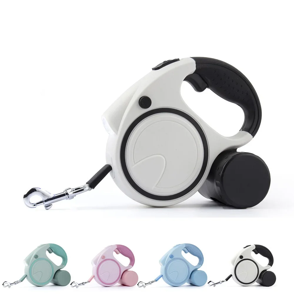 Retractable Dog Leash with LED Poop Bag Dispenser 16 FT Reflective Leash Dog Walking Puppy Durable 1005010589161092