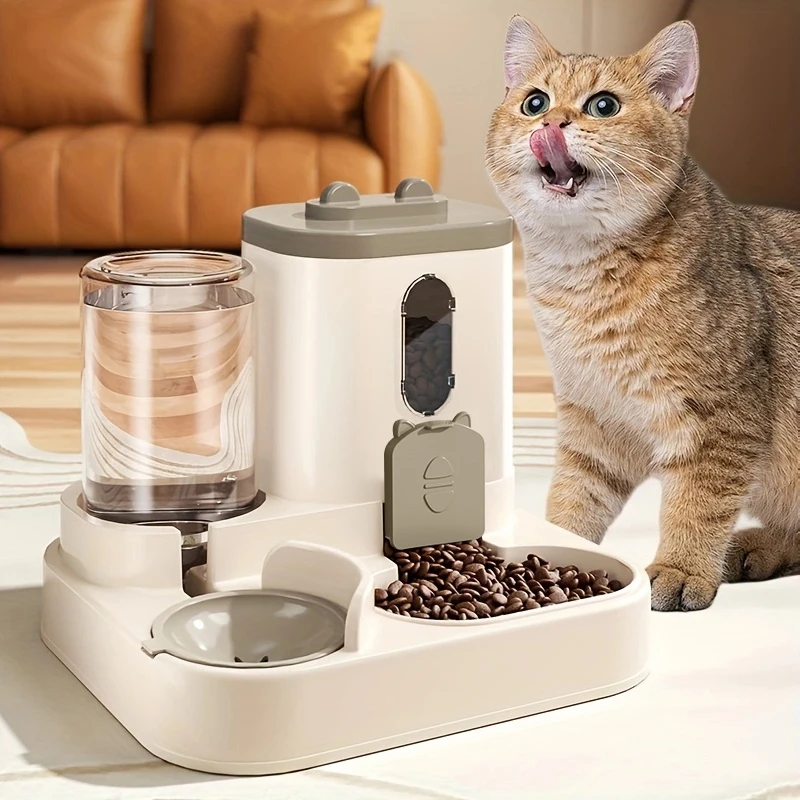 Pet Large-Capacity Feeder Integrated Automatic Water Dispenser Cat Food Bowl Dog Feeding Bowl Cat 1005010589720952