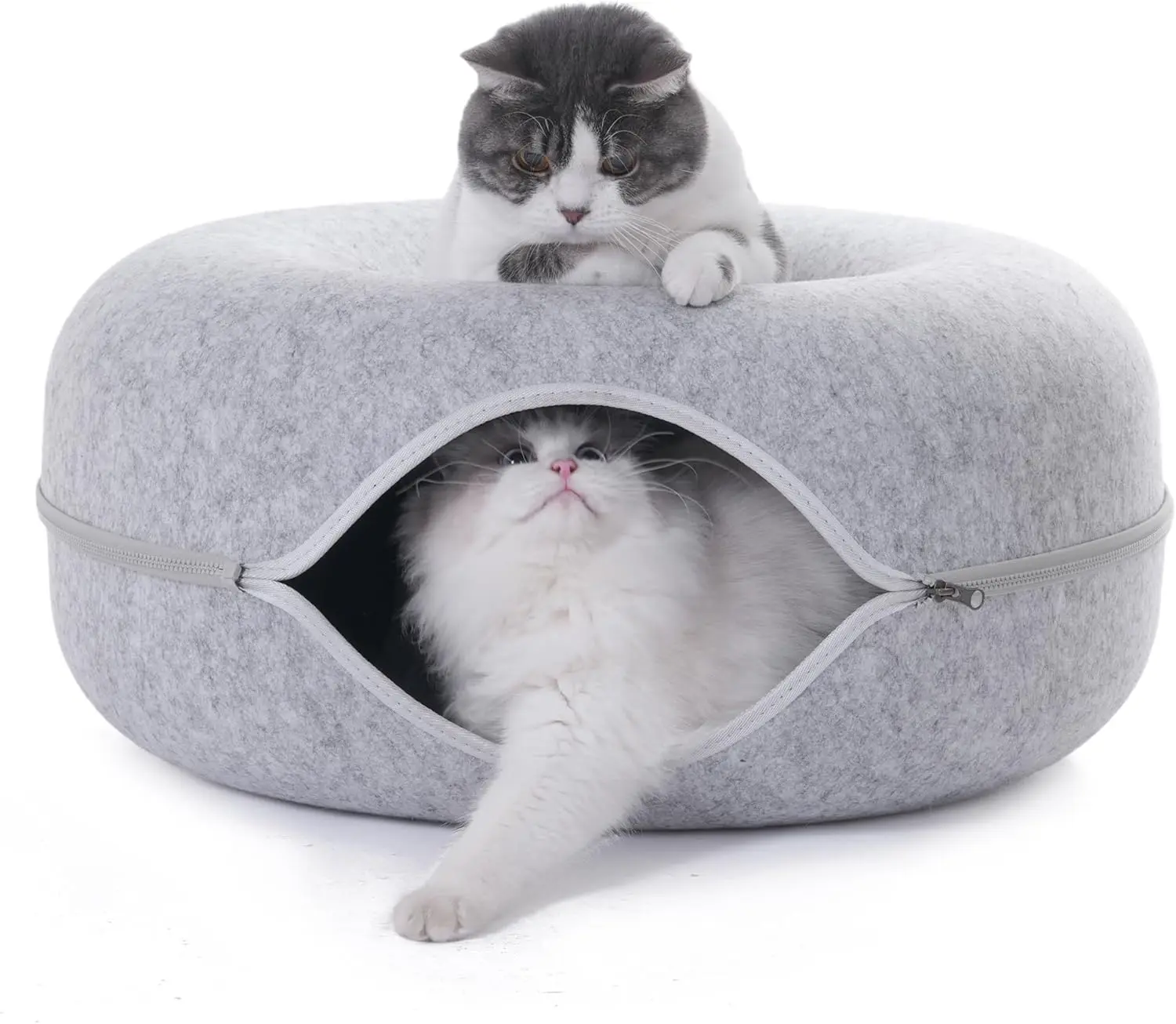 Donut Pet Cat Tunnel Interactive Play Toy Cat bed Dual Use Ferrets Rabbit Bed Tunnels Indoor Toys 1005010591342736