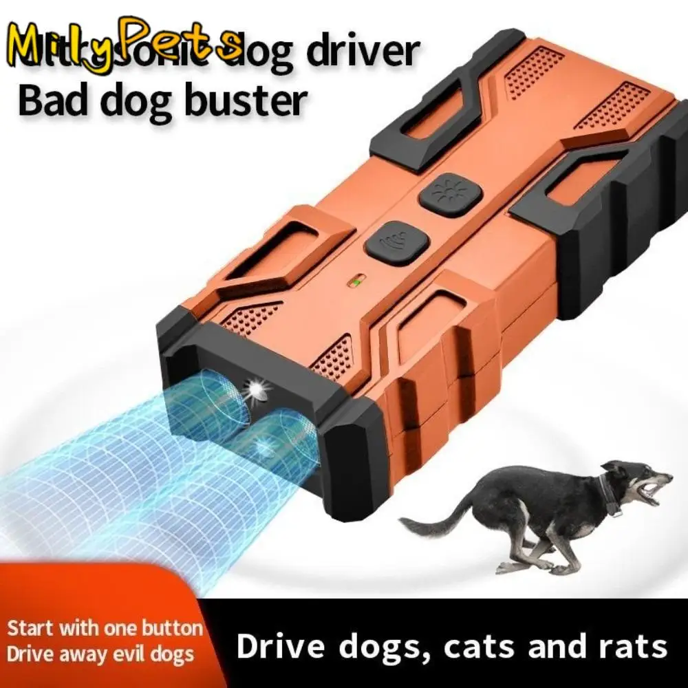 Handheld Ultrasonic Dog Bark Deterrent Rechargeable Portable Anti Barking Training Device 1005010592139485