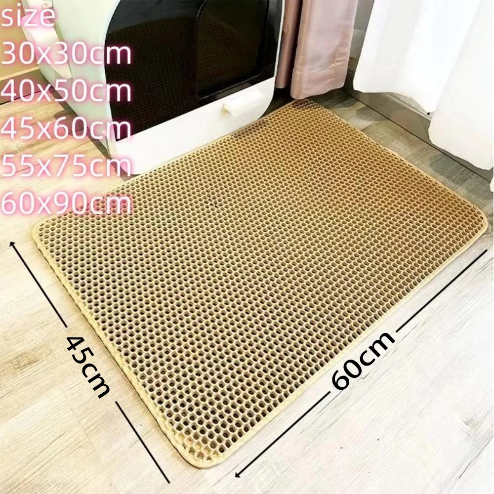 Large size Cat Litter Mat Eva Double Layer Waterproof Cat Litter Mat Pet Litter Box Mat Pet Toilet 1005010597261286