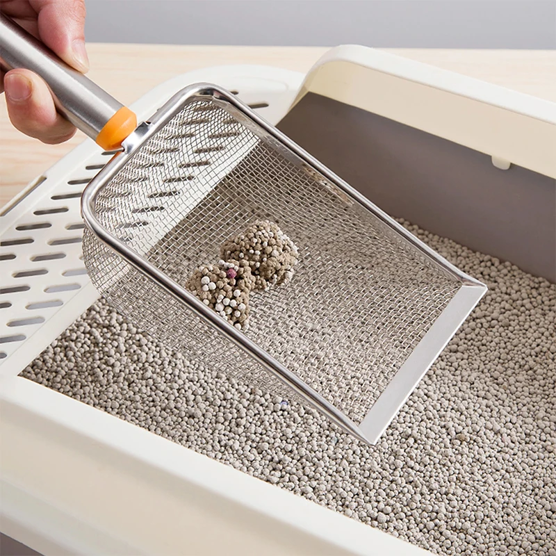 Stainless Steel Fine Mesh Cat Litter Easy To Clean Non-Stick Shovel For Reptiles Sand Efficient 1005010597509820