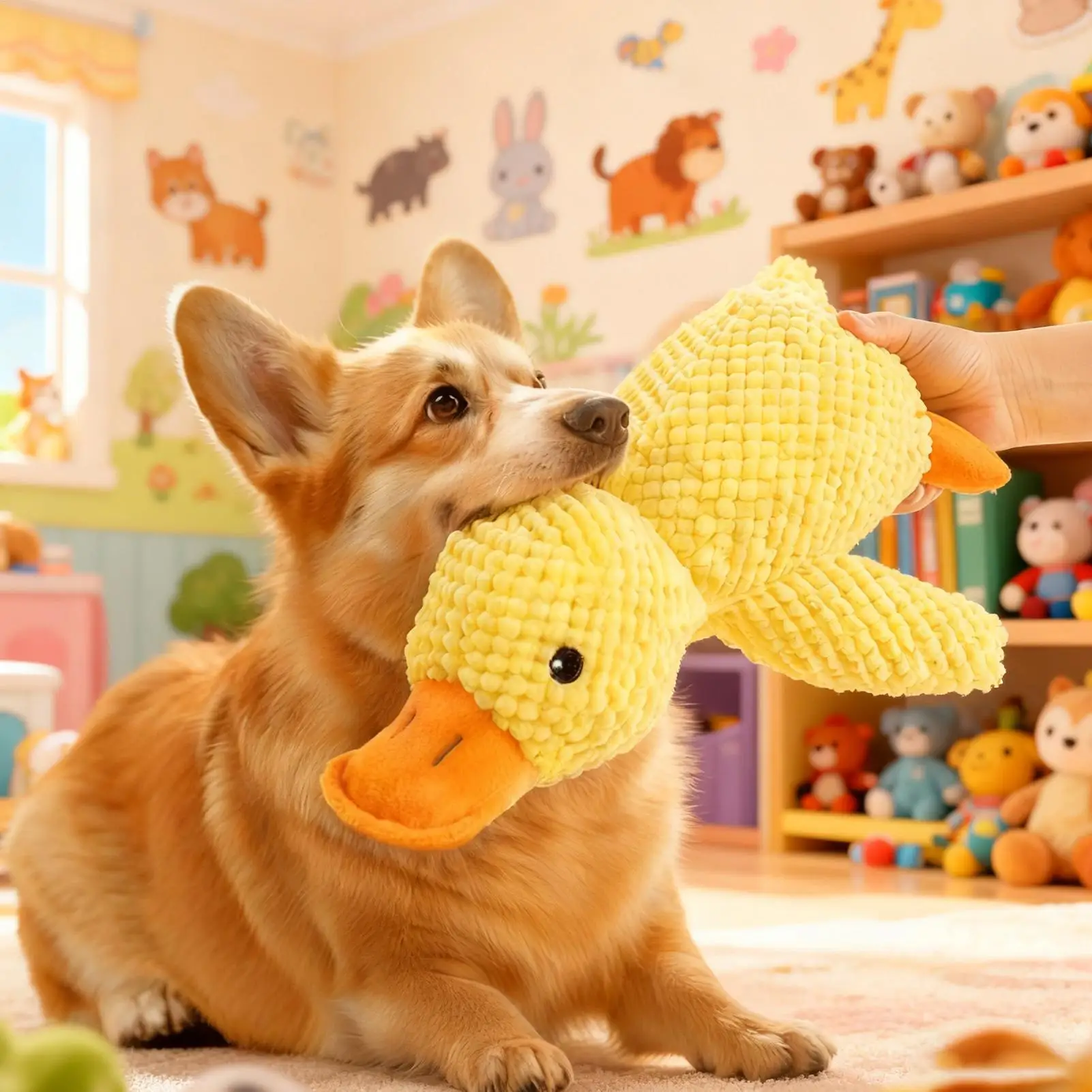 Squeaky Duck Dog Chew Toy Interactive Pet Toy for Small Medium Dogs Puppy Teething Training Durable 1005010598408701