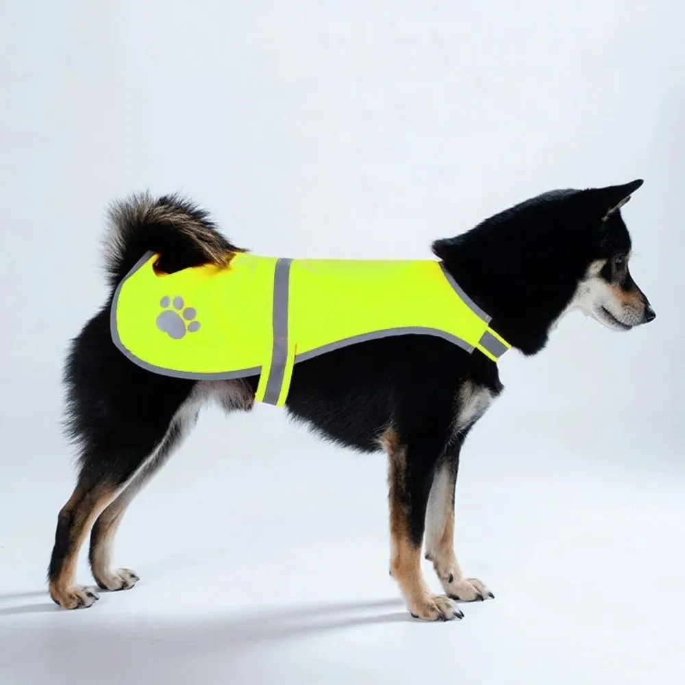 Reflective Dog Safety Vest Breathable Adjustable Puppy Visibility Jacket Comfortable Bright Orange 1005010598562567