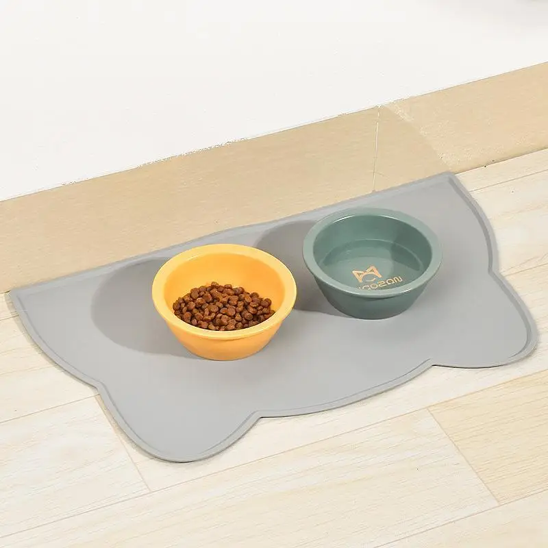 Cat Dog Mat Food Non-Slip Leak Proof Pet Silicone Mat Food Bowl Pad Feeding Cushion for Cats Dogs 1005010603925683