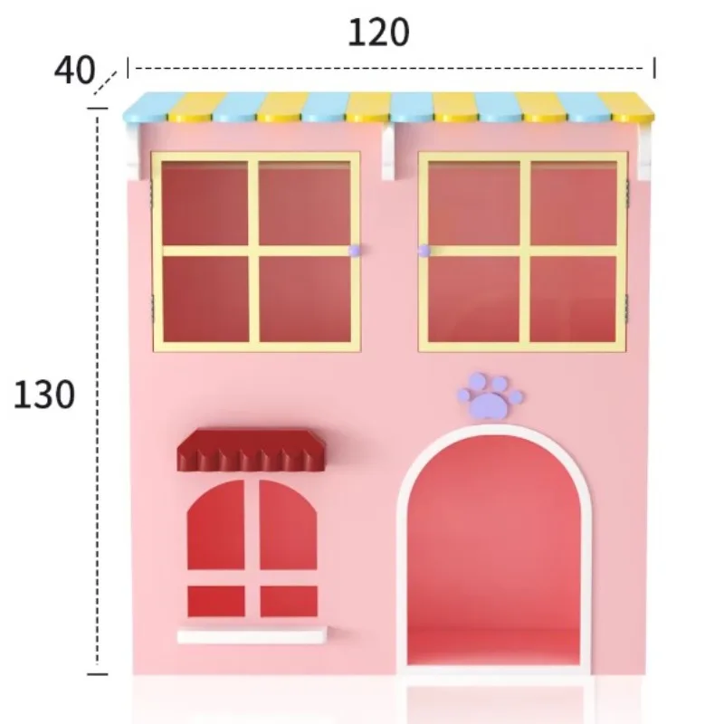 Dog cage pet large villa indoor semi-closed cat nest upper cabinet lower nest combination 1005010604612281