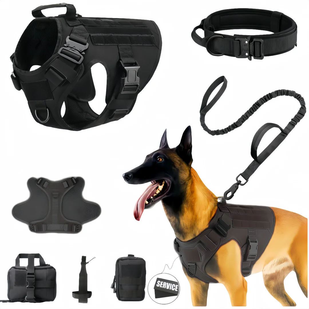 Tactical Military Vest Pet German Shepherd Golden Retriever Tactical Training Dog Harness and Leash 1005010604806956