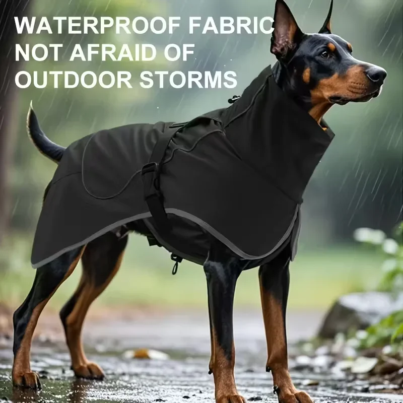 Dog Raincoat Windbreaker for All Dog Sizes Waterproof Dog Outdoor Jacket with Reflective Strip 1005010605056582