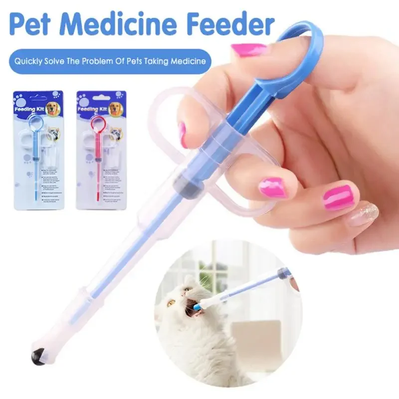 1PCS Pet Medicine Syringe Tablet Pill Gun Piller Push Dispenser Medicine Water Milk Syringe Dog Cat 1005010610305797