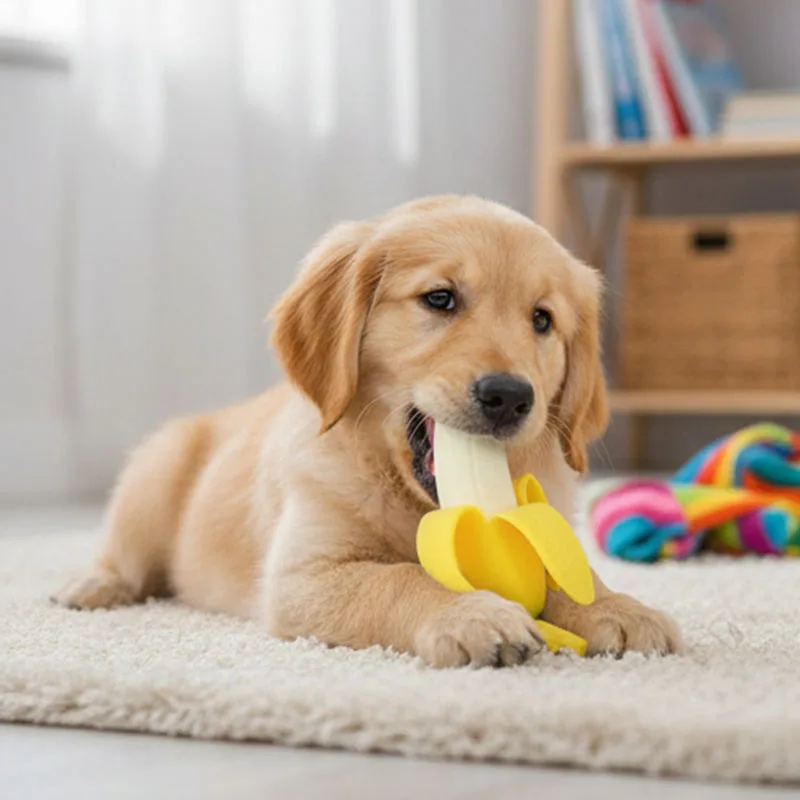 Realistic Banana Pet Chew Toy Durable Teething Toy for Dogs & Cats Interactive Molar Pet Supplies 1005010611382345