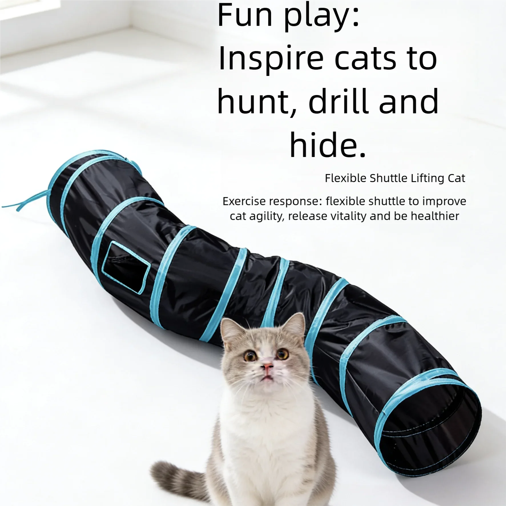 Cat Play Tunnel Interactive Toy, Hide and Seek Tunnel 1005010612780910