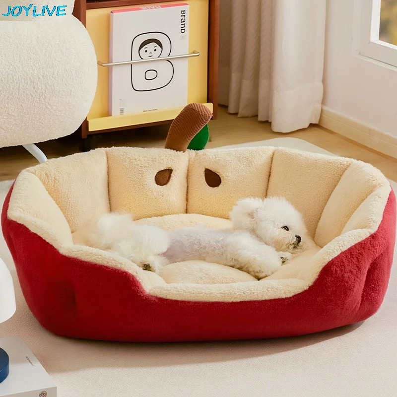 Joylive Cute Apple Shaped Dog Nest Cat Nest Four Seasons Universal Small Dog Bed Sofa Cat Nest 1005010617348017