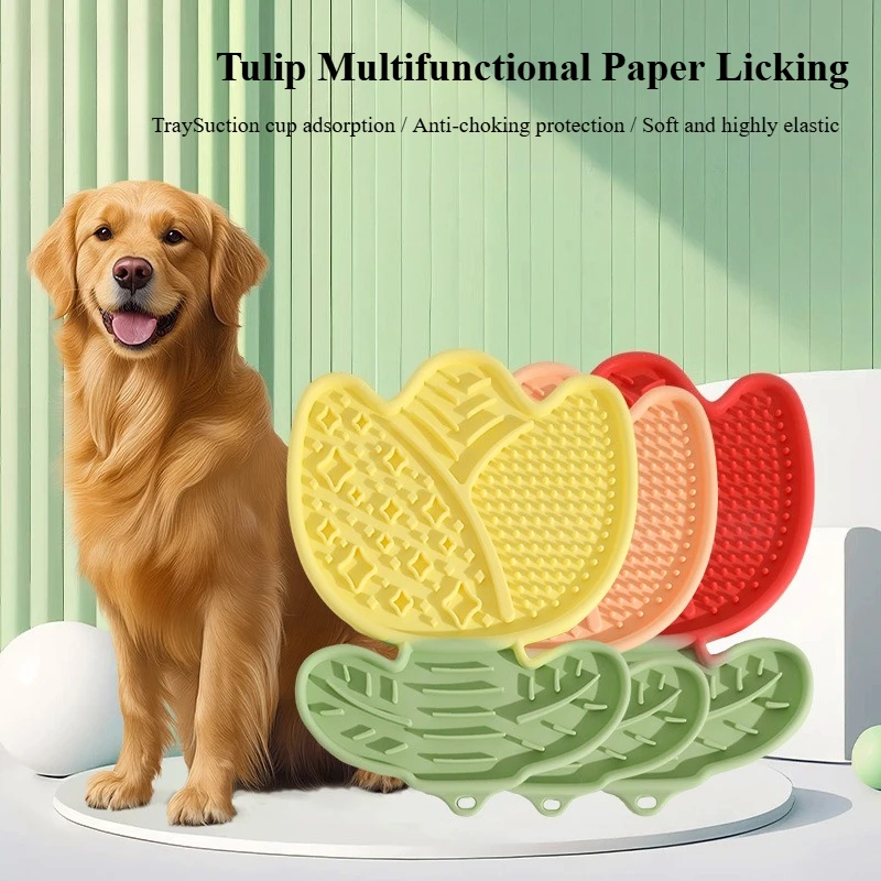Multi-Function Lick Mat for Pets, Non-Slip Slow Feeder with Divider 1005010617502530