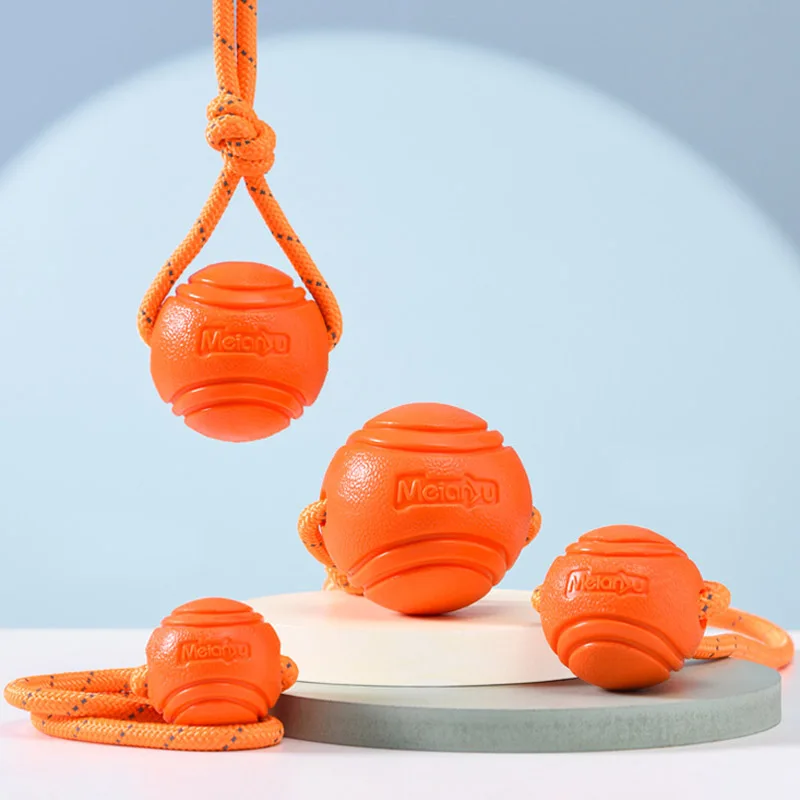 Dog Training Ball on Rope Cotton Rope Ball Nontoxic Durable Toy for Small Medium Dogs Interactive 1005010620649519