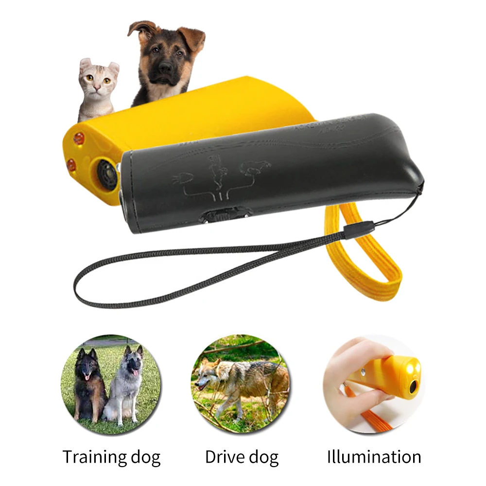 Pet Dog Repeller Anti Barking Stop Electric Shocker LED Ultrasonic Dogs Adapter Training Behavior 1005010628415482