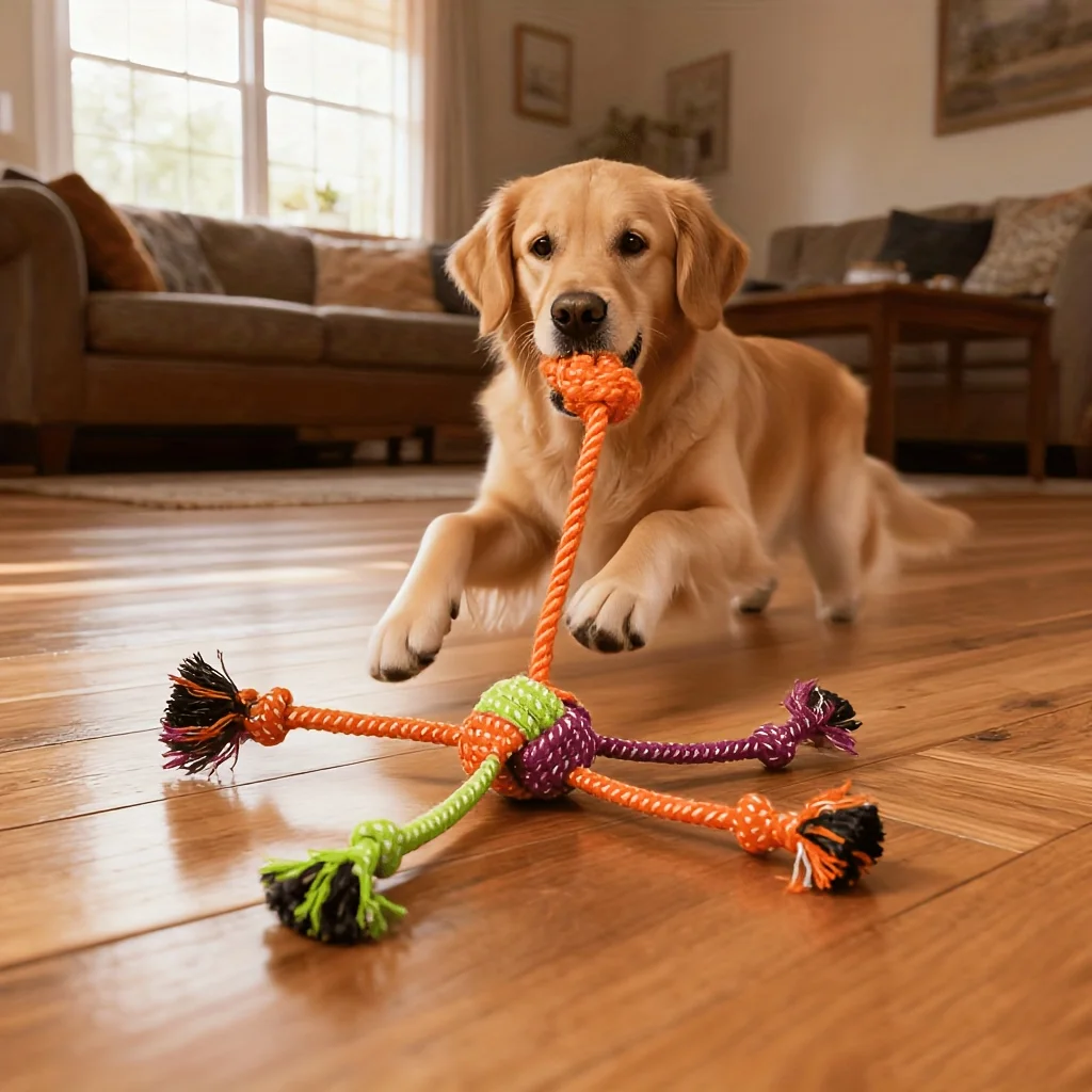 Colorful Candy-Style Rope Knot Dog Toy 1005010628420524