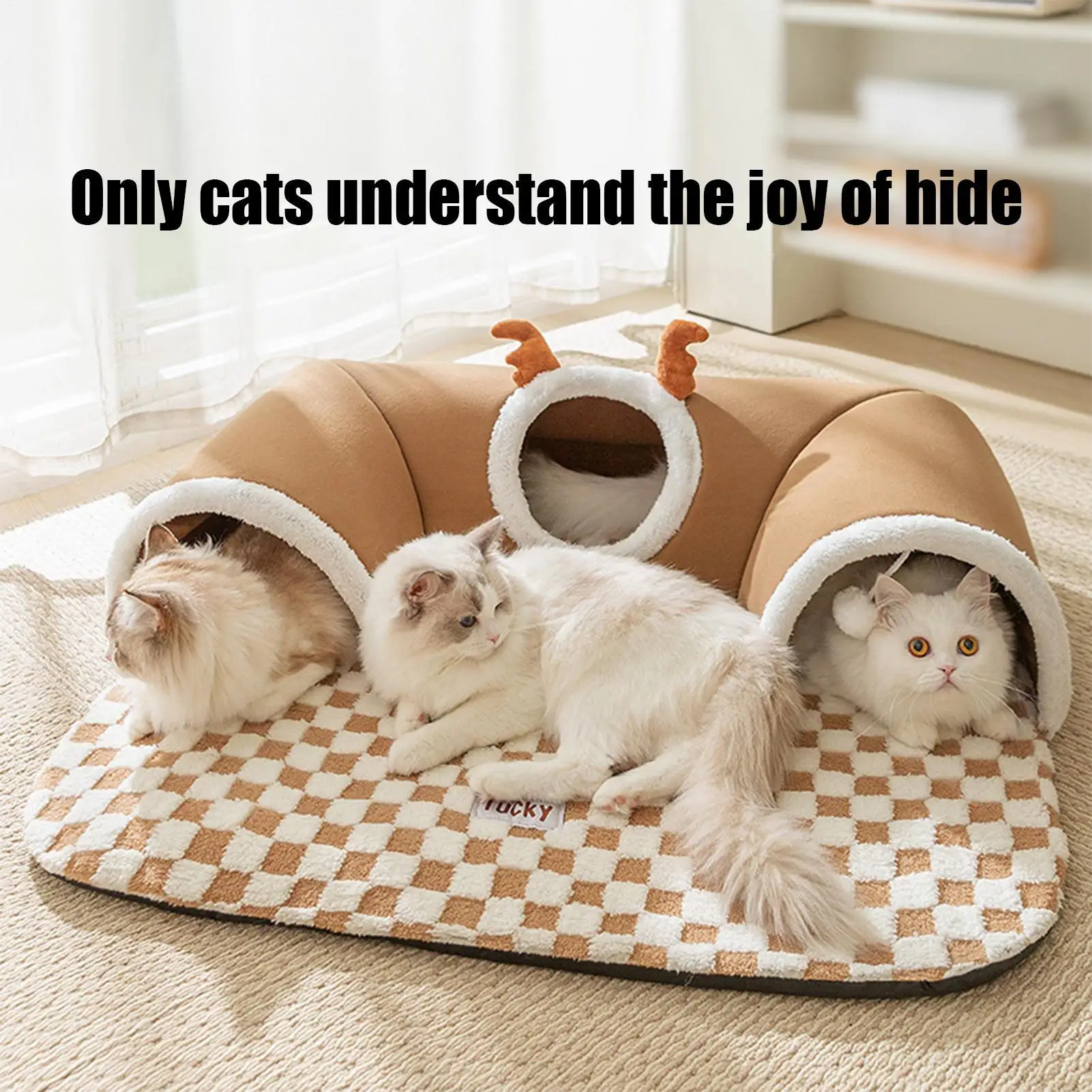 Cat Bed Tunnel Cat Play Tunnel Warm Shelter Tent House Toys for Dog Pet Animal Indoor Outdoor 1005010637283418