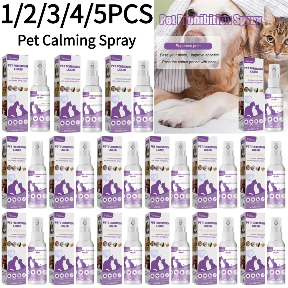 1-5PCS Pet Calming Spray Pet Supplies Pets Pheromone Calming Spray Improve Estrus Agitation Pet 1005010638422072