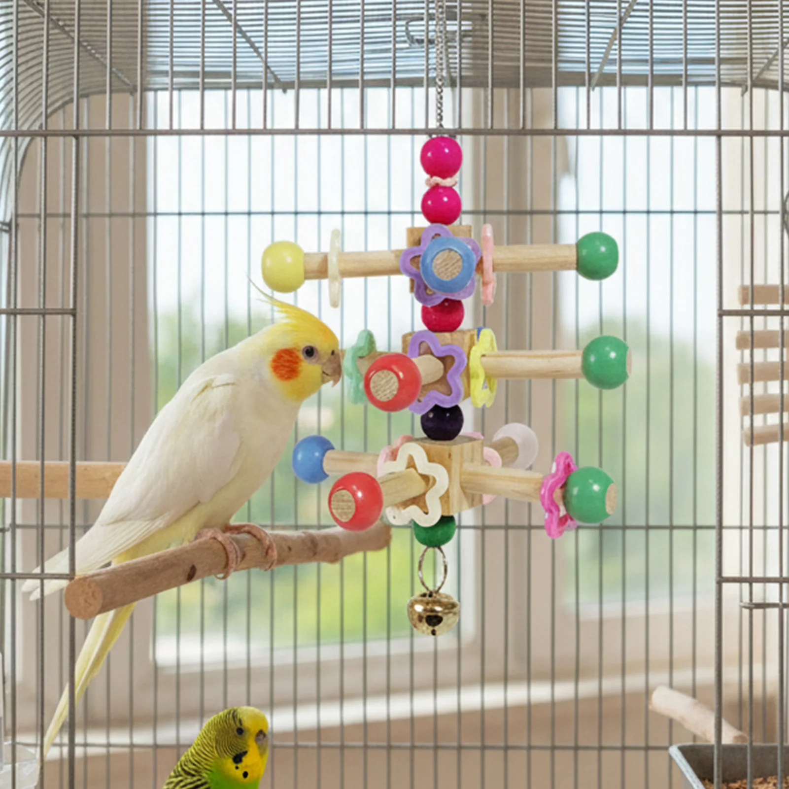 Parrot Chew Toys Colorful Hanging Accessories for Cockatiel and Lovebirds Durable Eco-Friendly 1005010640678144