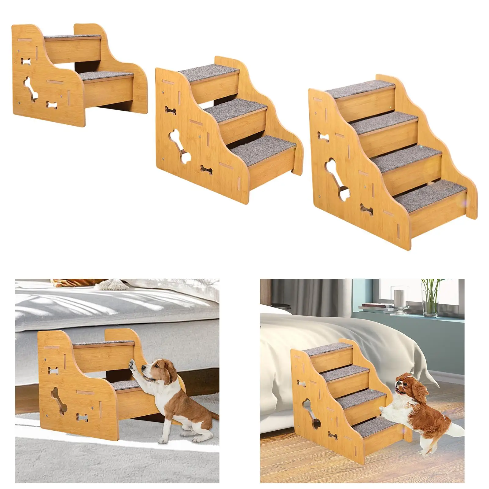 Dog Stairs for Small Dogs, Convenient, Sturdy, Non Slip, Indoor, Dog Steps, for Bed 1005010640932953