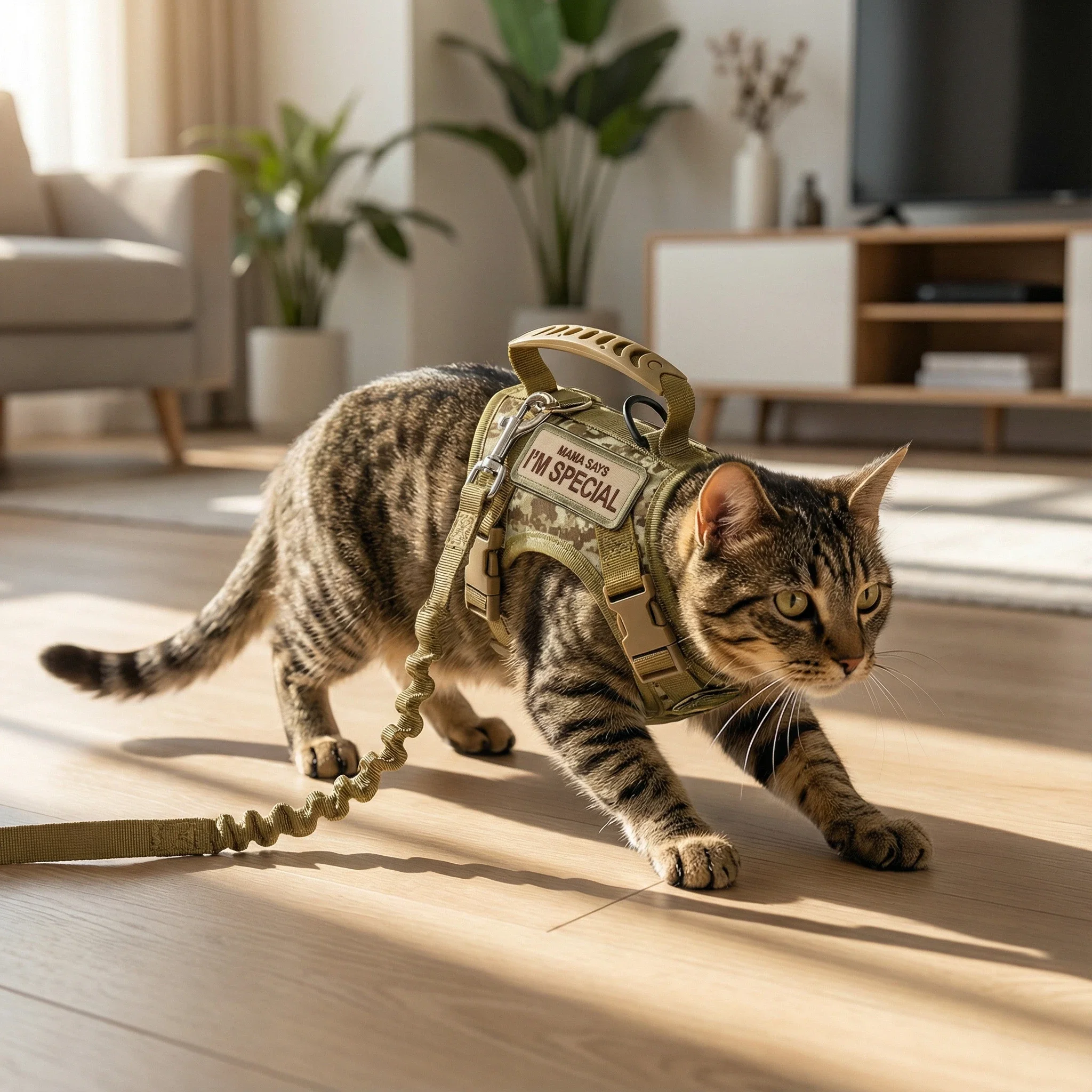 Tactical Military Vest Pet Tactical Training Cat Accessories Cat Dog Harness and Leash Set Kitten 1005010642217947