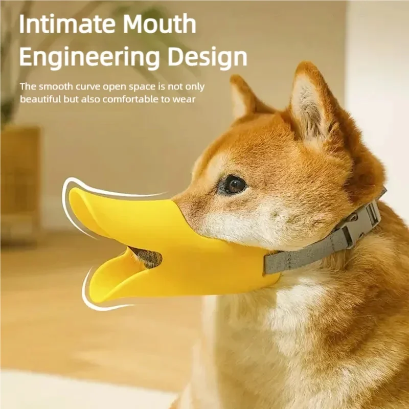 Dog Silicone Duck Muzzle For Pet Anti Bite Stop Barking Small Large Dog Mask Pet Accessories Safe 1005010642818217